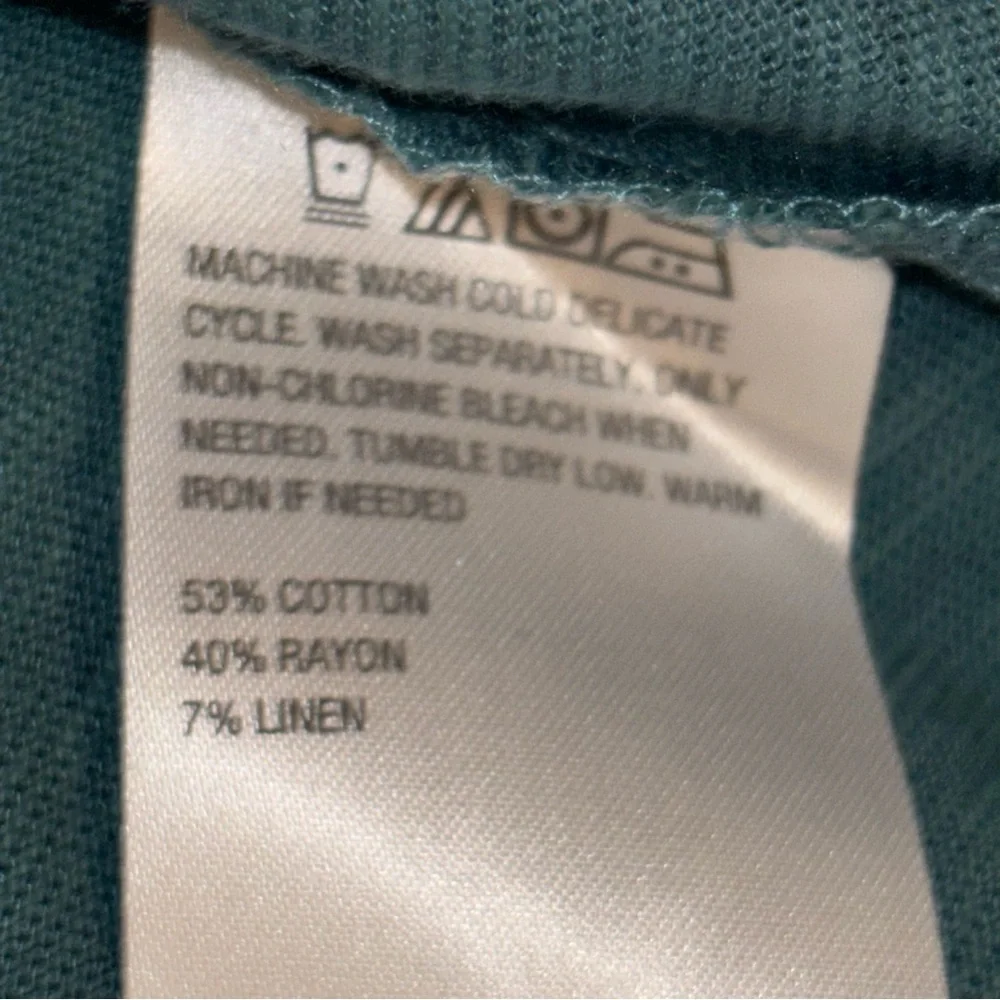 Colleen Lopez Green Cap Sleeve Boxy Button Down Shirt - Picture 6 of 8